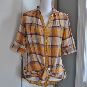 Vintage Plaid Button-Down